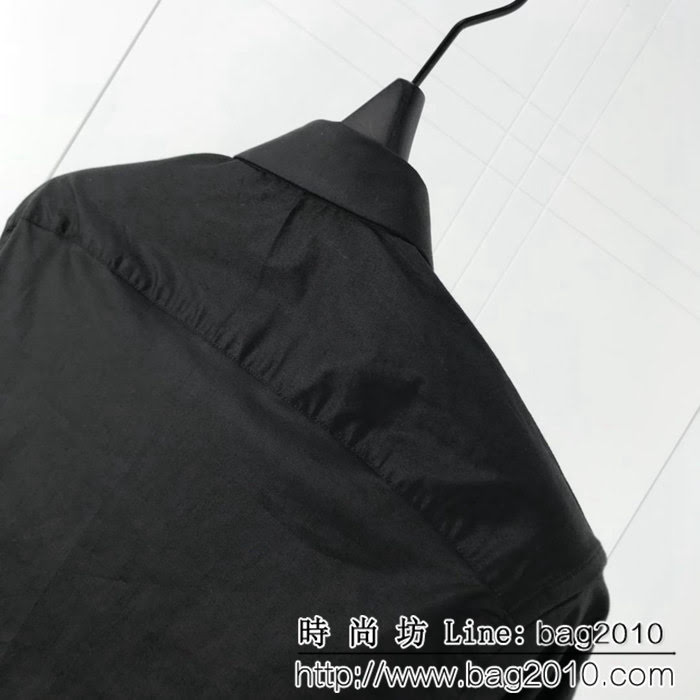 DＧ杜嘉班納 18ss秋冬新款 胸口刺繡毛巾布DG字母 織帶拼接襯衣 ydi1104